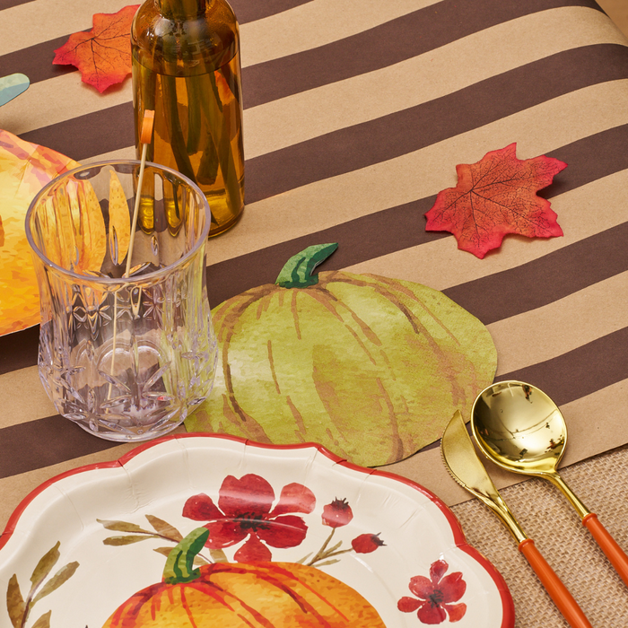 Autumn Foliage Die Cut Pumpkin Napkin