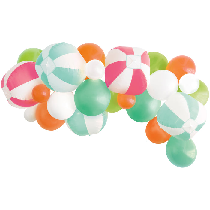 Summer Fun Assorted Latex & Iridescent Sphere Balloon Arch Kit