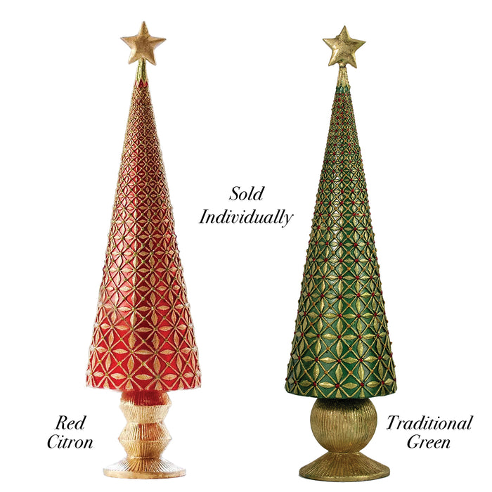 17" Diamond Burst Cone Tree w/Star