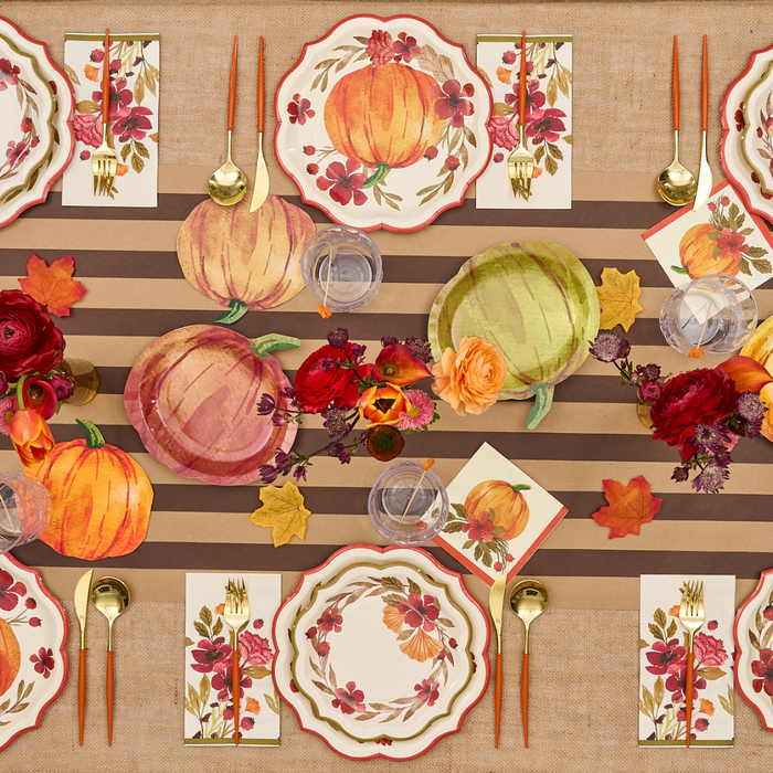 Autumn Foliage Die Cut Pumpkin Plate