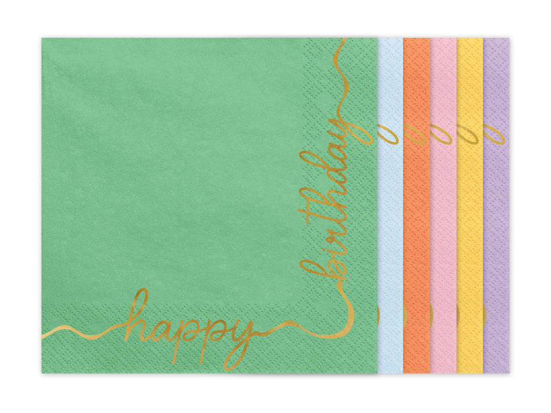 Colorful Mix with Gold Accent  Dinner Napkins