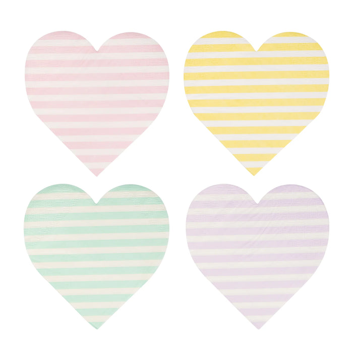 Striped Hearts Napkins