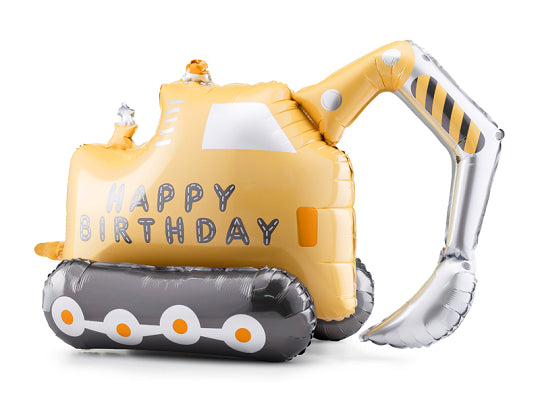 Excavator Standing Foil Balloon