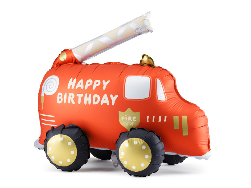 Fire Truck Standing Foil Balloon