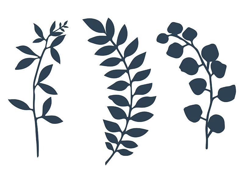 Navy Paper Leaves Decoration