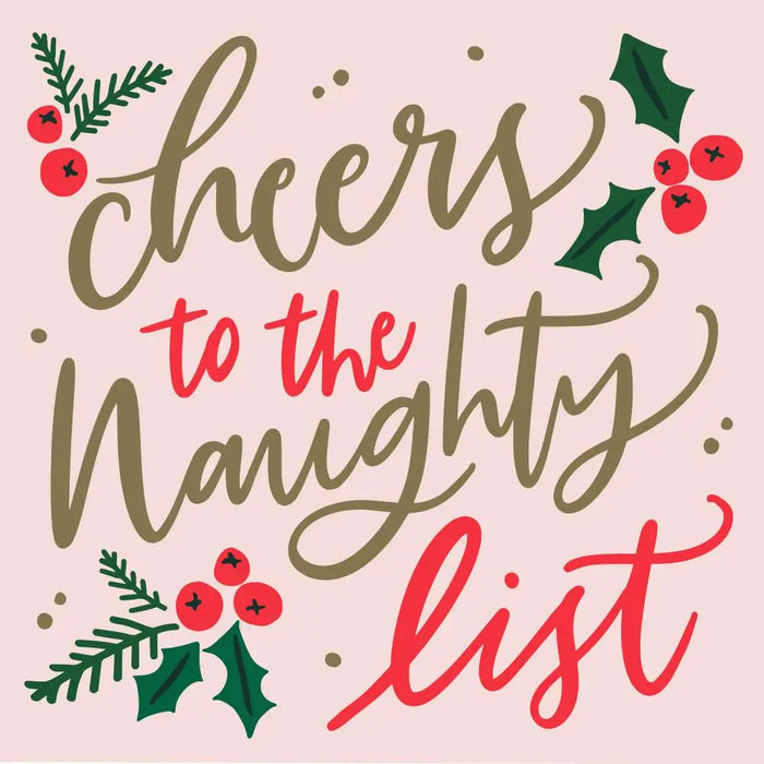 Cheers To the Naughty List Christmas Napkins