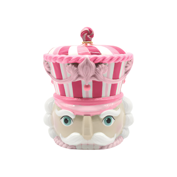 Pink Nutcracker Cookie Jar