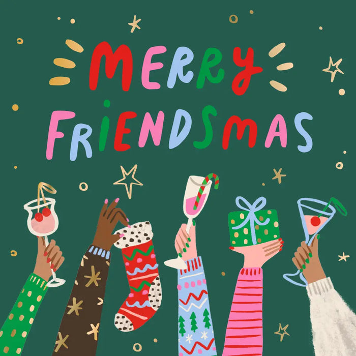 Merry Friendsmas Christmas Beverage Napkins