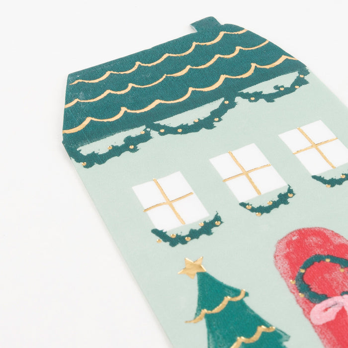 Holiday House Beverage Napkins