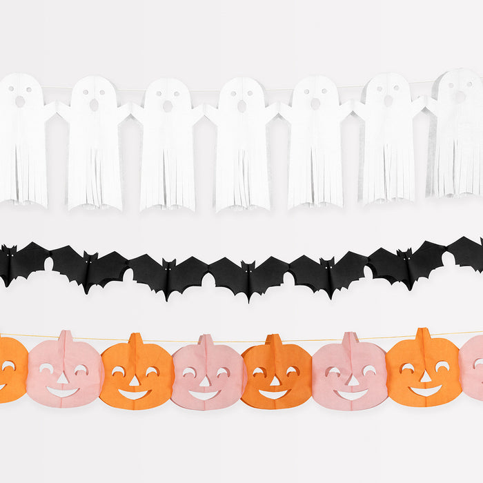 Tissue Paper Halloween Garland