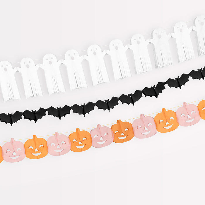 Tissue Paper Halloween Garland