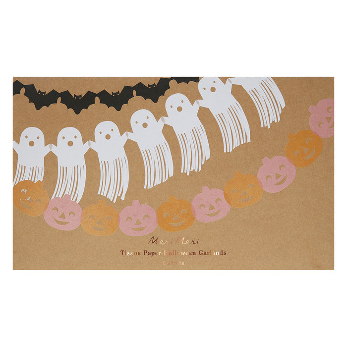 Tissue Paper Halloween Garland