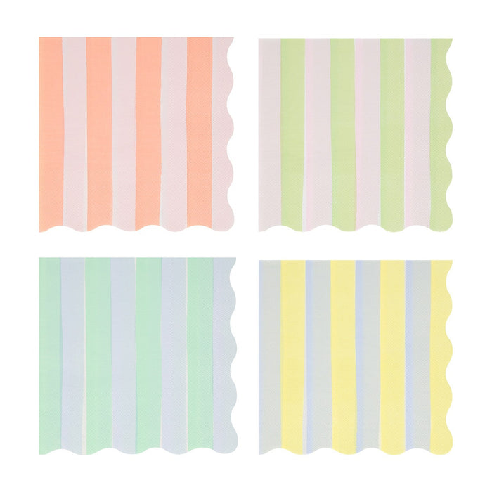 Pastel Stripe Dinner Napkins