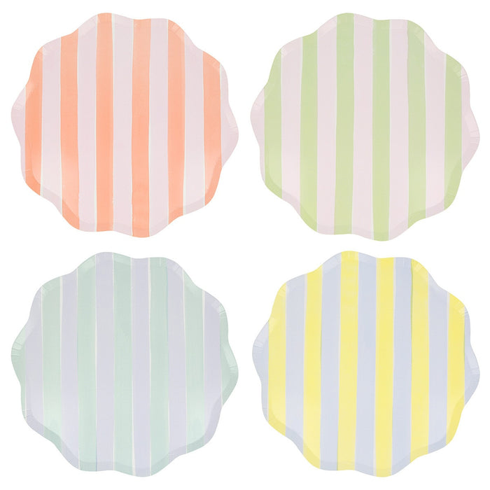 Pastel Stripe Large Plates