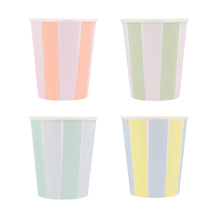 Pastel Stripe Cups