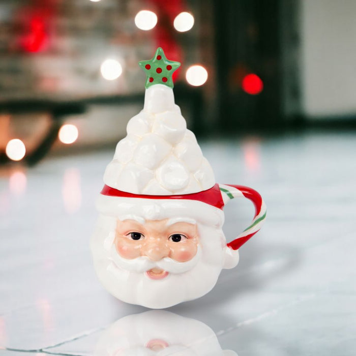 Sprinkles Santa Mug with Lid