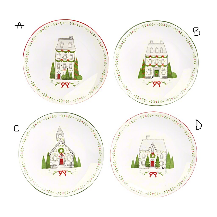 Holiday City House Dessert Plate