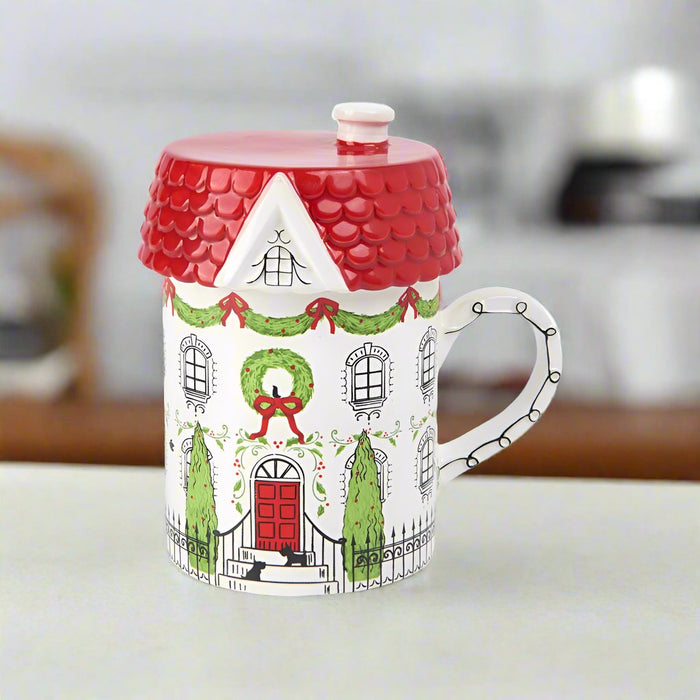 Holiday City House Mug with Lid