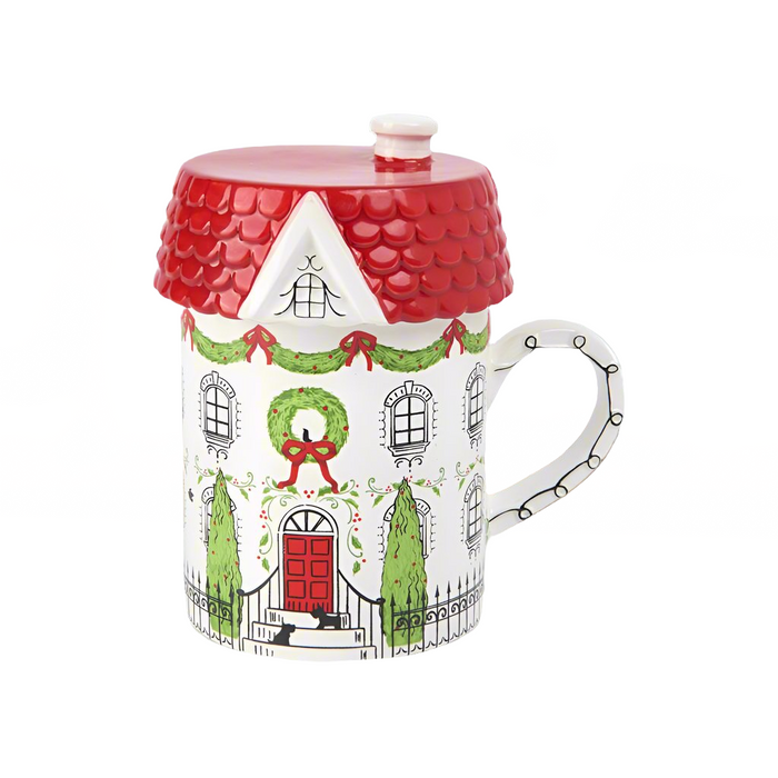 Holiday City House Mug with Lid