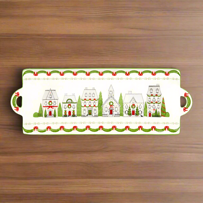 Holiday City Sidewalk Serving Platter