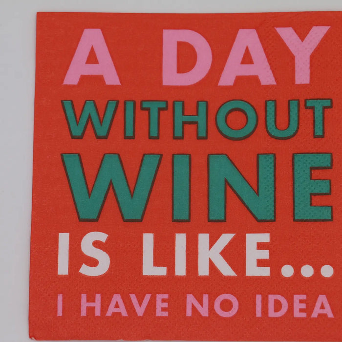 A Day Without Wine Beverage Napkins