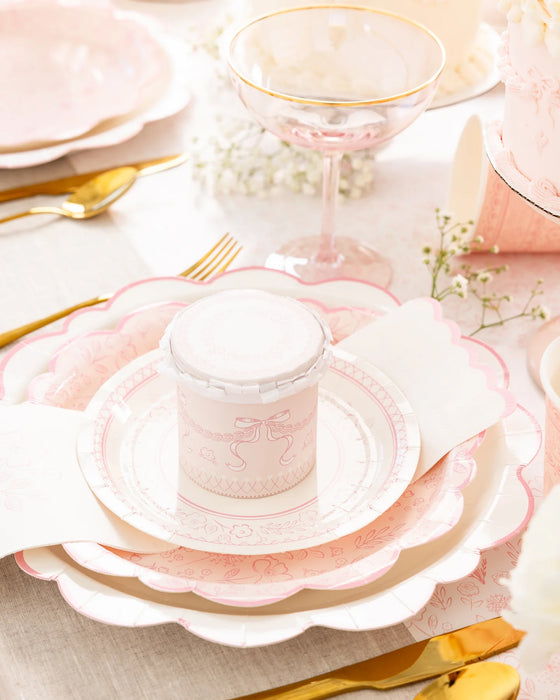 Pembroke Pink Edge Plates