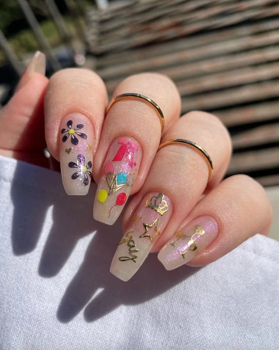 Birthday Nail Art Stickers