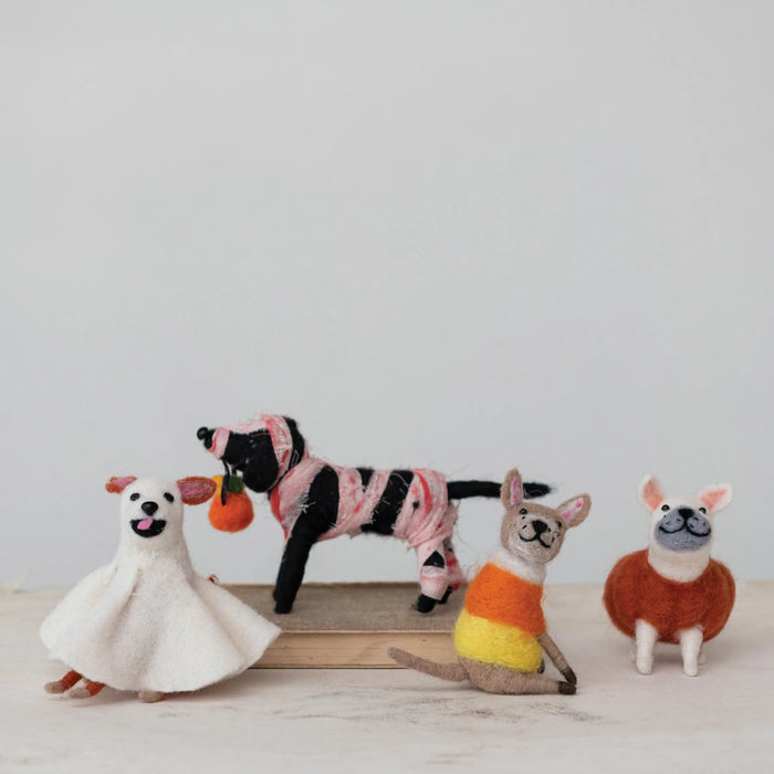 Wool Felt Dog in Costume