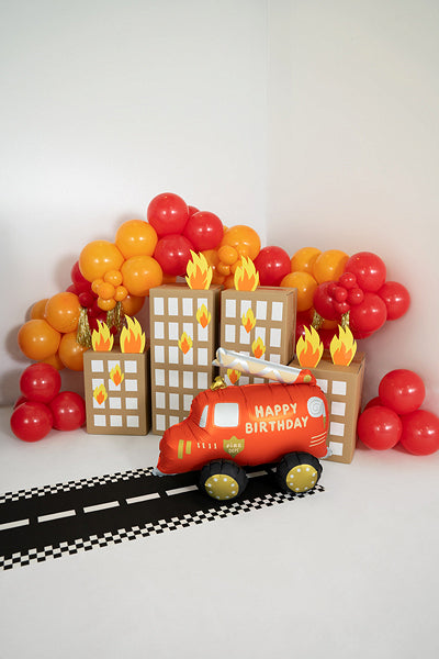 Fire Truck Standing Foil Balloon