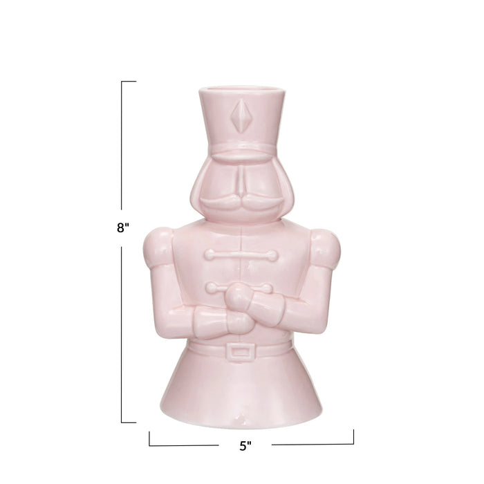 Pink Ceramic Nutcracker Vase