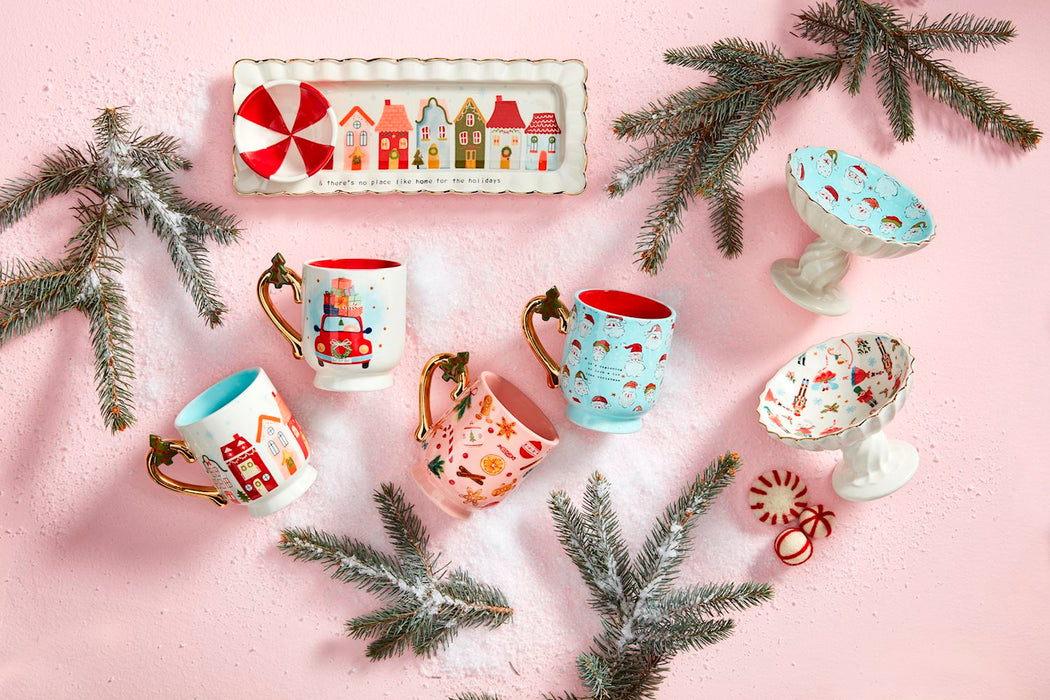 Christmas Pedestal Mugs