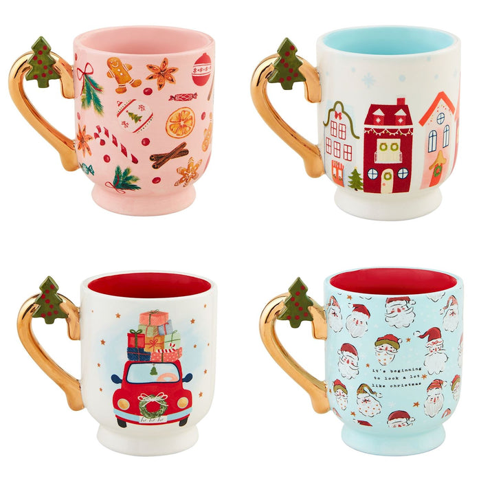 Christmas Pedestal Mugs