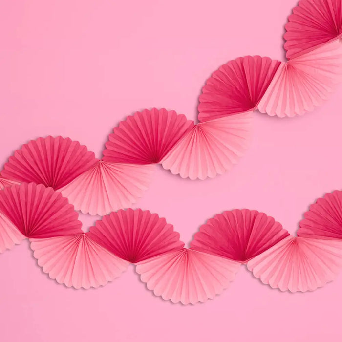 Pink Colors Paper Fan Garland