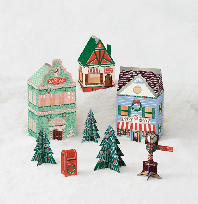 North Pole Village Paper Craft Kit