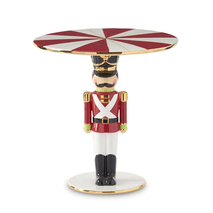 Dolomite Soldier Cake Stand/Riser w/Gold