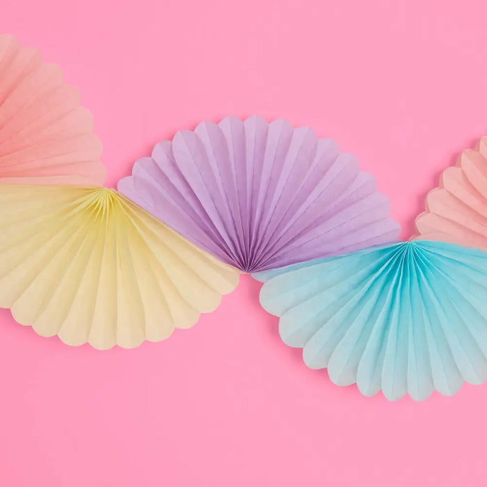 Pastel Colors Paper Fan Garland