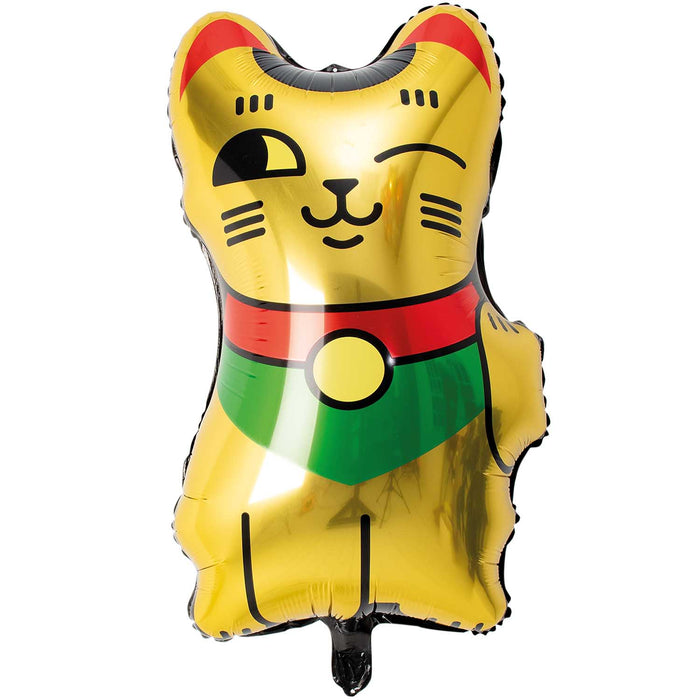 Lucky Cat Gold Foil Balloon