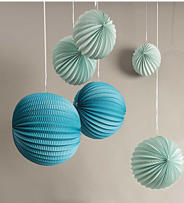 Aqua Paper Lanterns