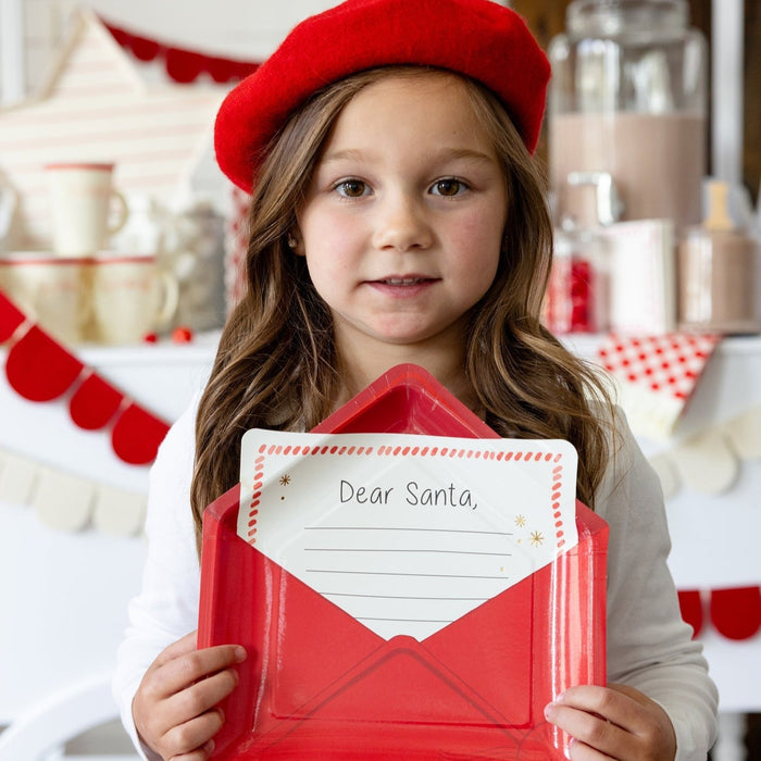 Letter to Santa Shaped Paper Plates