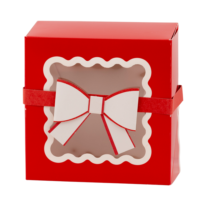 Red Bow Ric Rac Treat Boxes