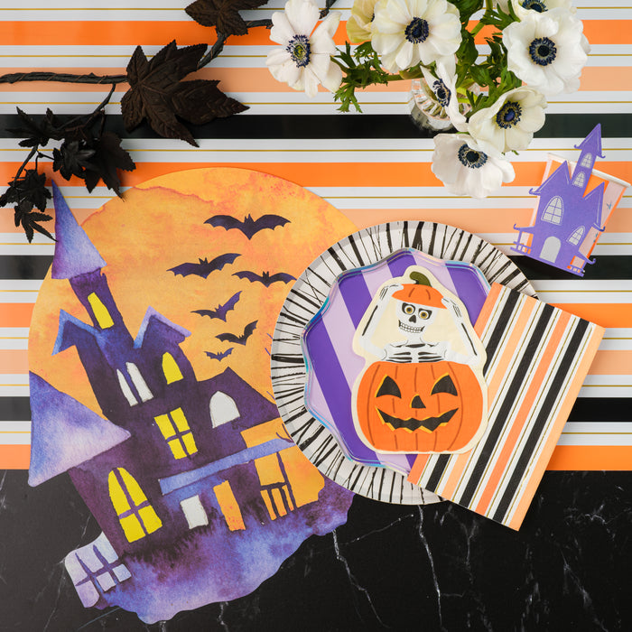 Spooky Stripes Dinner Paper Plates