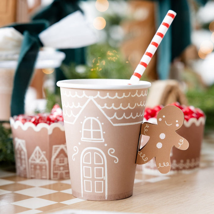 Gingerbread Handled Paper Cups