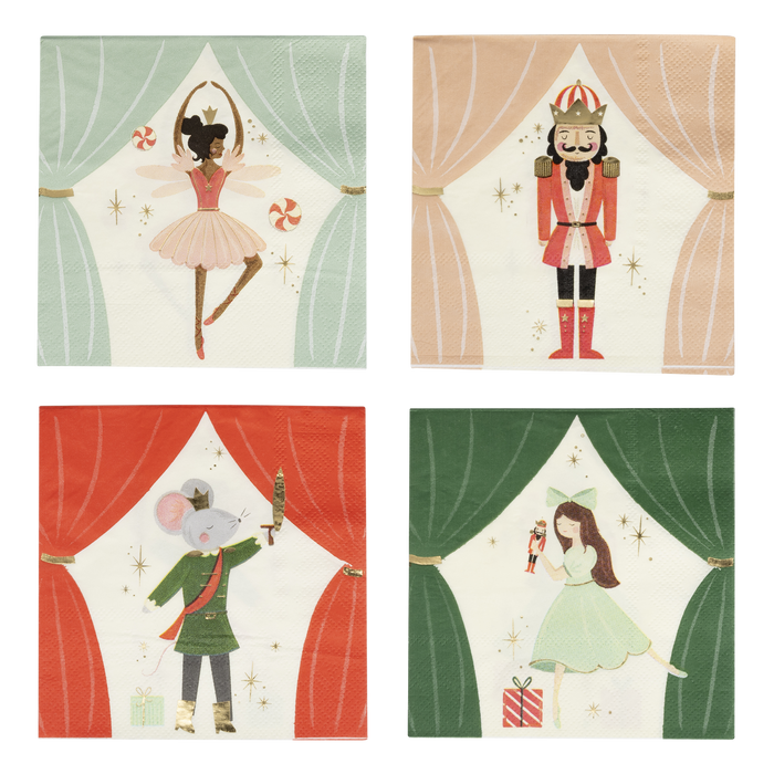 Assorted Nutcracker Beverage Napkins