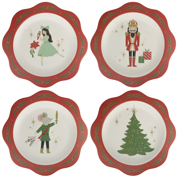 Nutcracker Bamboo Plates Set