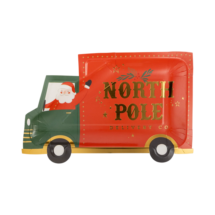 Christmas Truck Shaped Plate