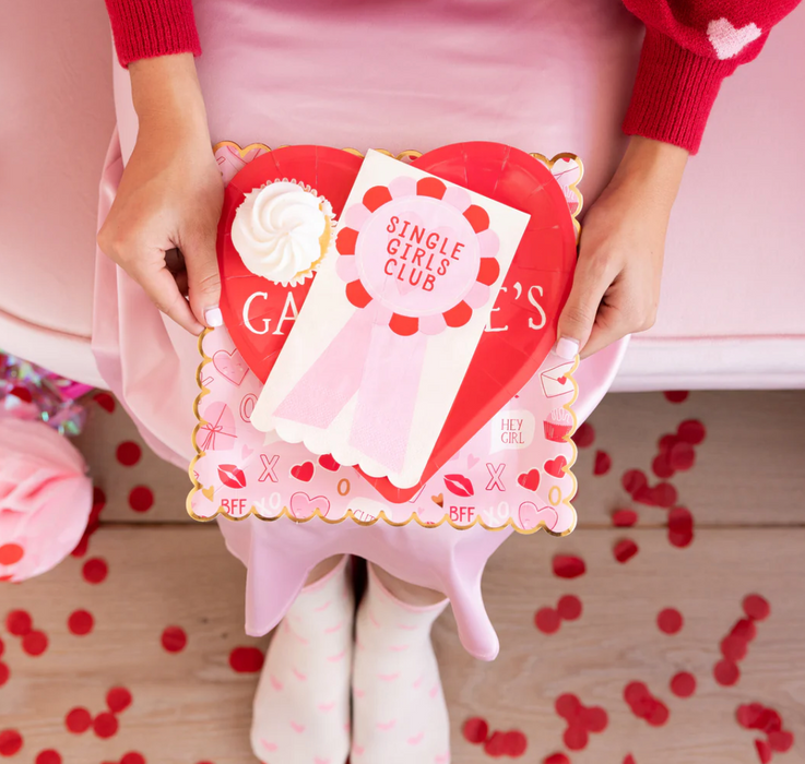 Valentine Scatter Square Paper Plate