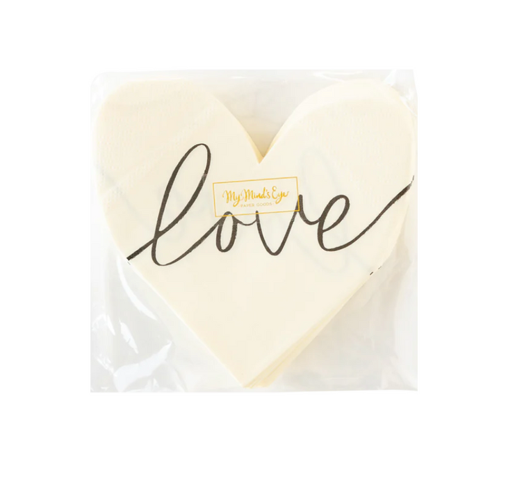 Love Heart Shaped Paper Napkin