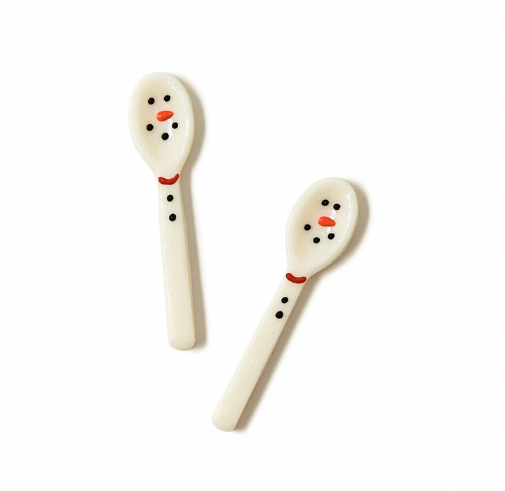 Edible Vanilla Snowman Candy Spoons in Gift Box