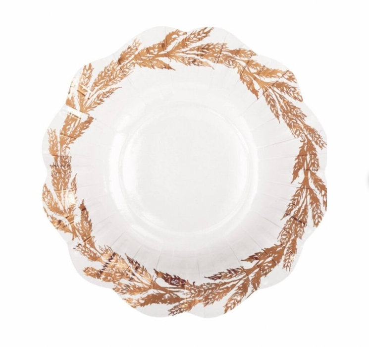 Elegant Thanksgiving Shaped Bowl - Foil Stamping