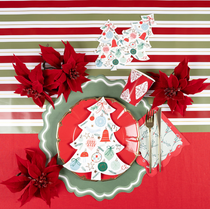 Holiday Stripe Paper Table Runner